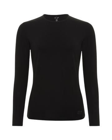 Gemsli SH365 Black Modal Long Sleeve Shell Myselflingerie.com